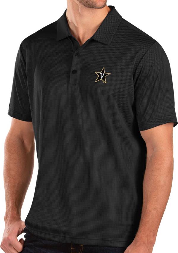 Antigua Men's Vanderbilt Commodores Balance Black Polo