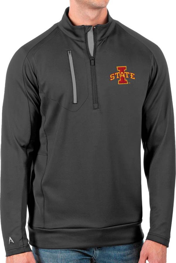 Antigua Men's Iowa State Cyclones Grey Generation Half-Zip Pullover Shirt product image
