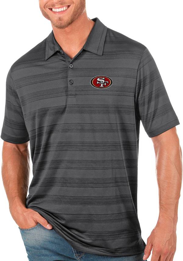 Dick's Sporting Goods Antigua Men's San Francisco 49ers Esteem Grey/White  Polo