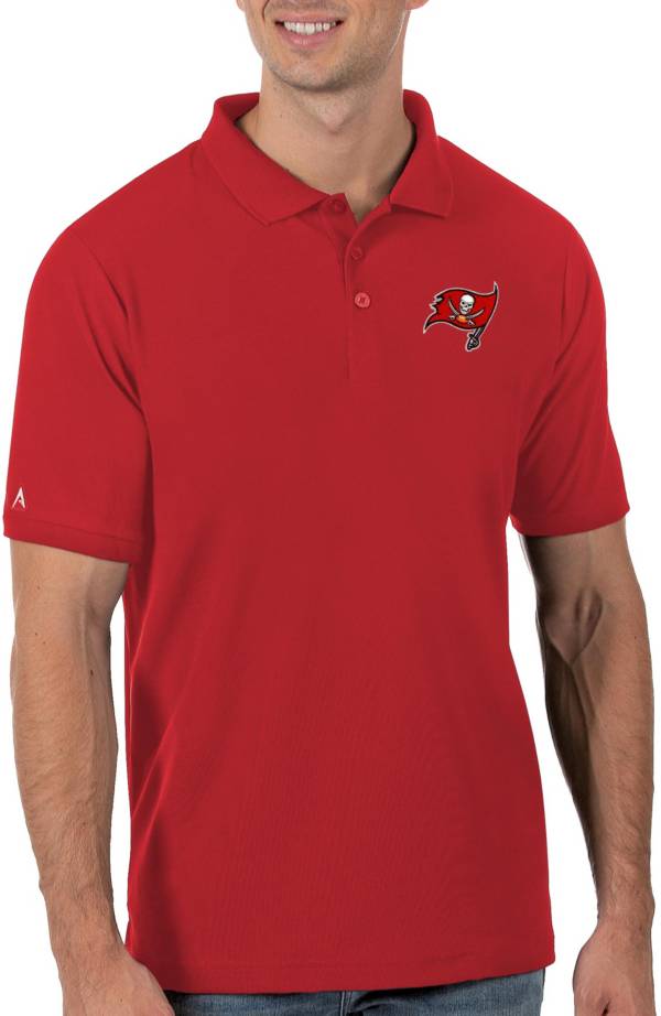 Antigua Men's Tampa Bay Buccaneers Red Legacy Pique Polo product image