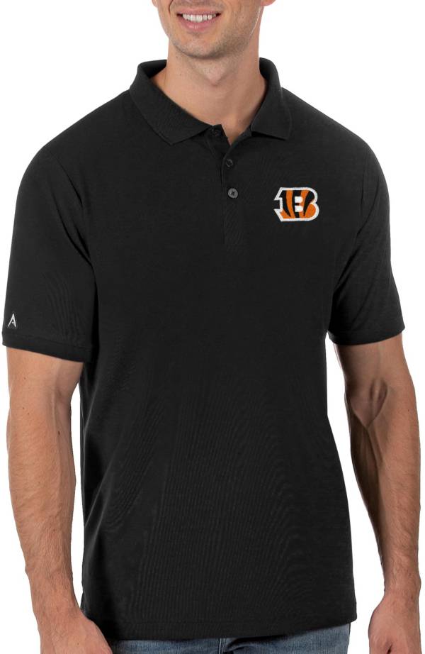 Antigua Men's Cincinnati Bengals Legacy Pique Black Polo | DICK'S Sporting Goods