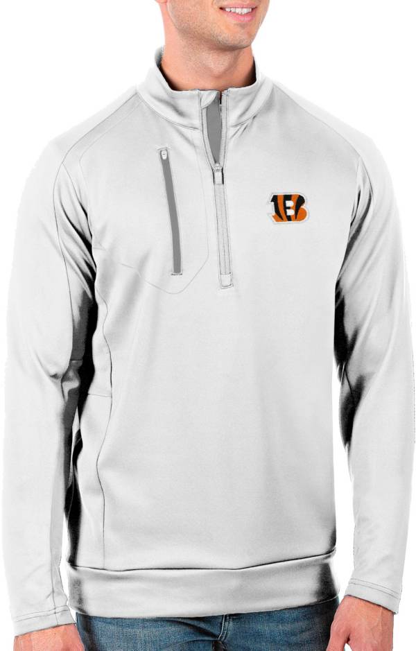 Men's Antigua Heather Gray Cincinnati Bengals Victory Pullover Sweatshirt Size: Large