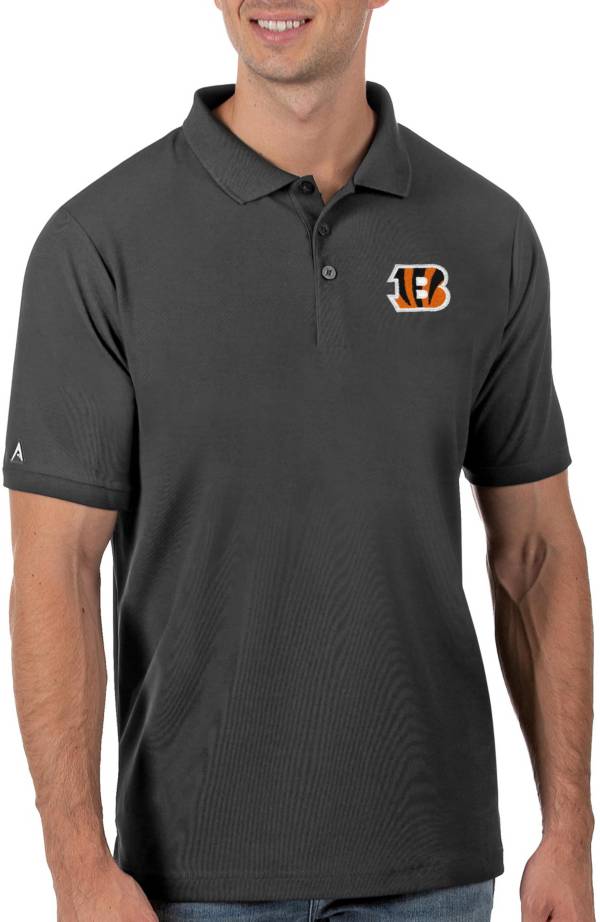 Antigua Men's Cincinnati Bengals Grey Legacy Pique Polo | Dick's ...