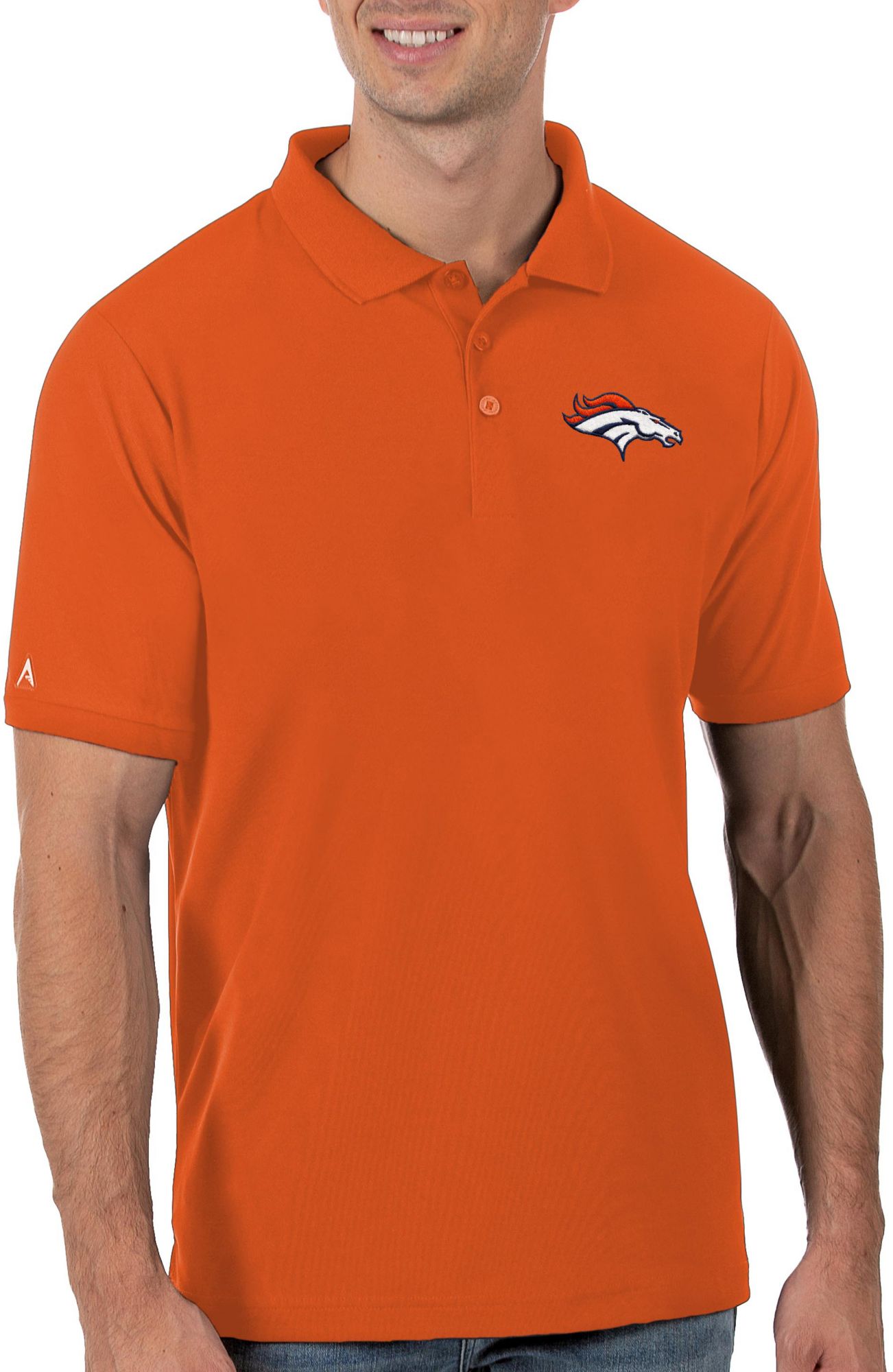 Antigua Men's Denver Broncos Legacy Pique Polo