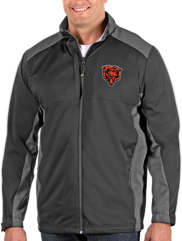 Antigua Men's Chicago Bears Grey Revolve Full-Zip Jacket