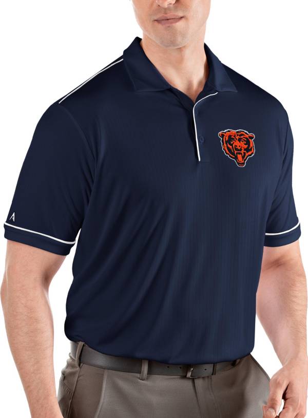 Antigua Men's Chicago Bears Navy Salute Polo