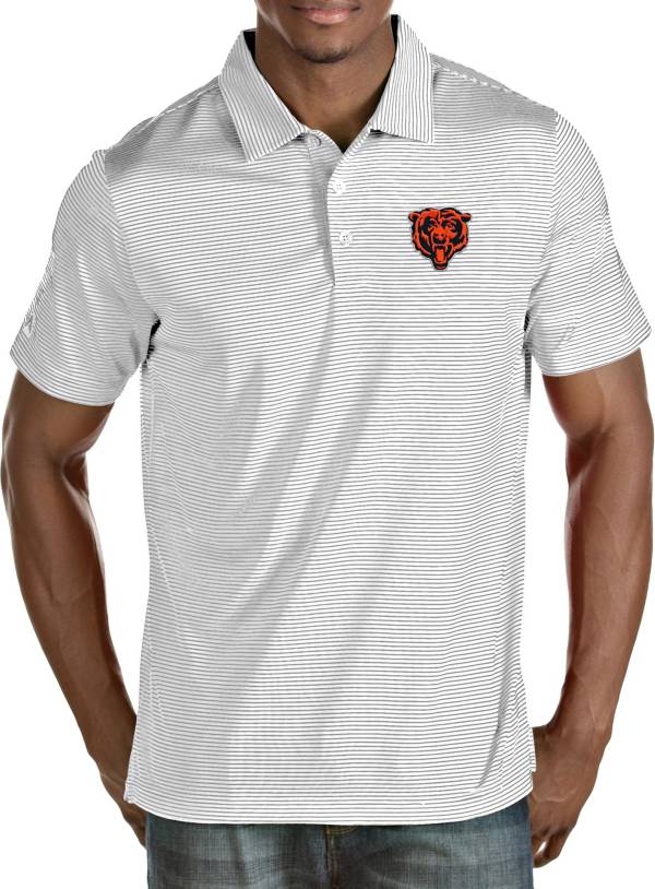 Antigua Men's Chicago Bears White Quest Polo