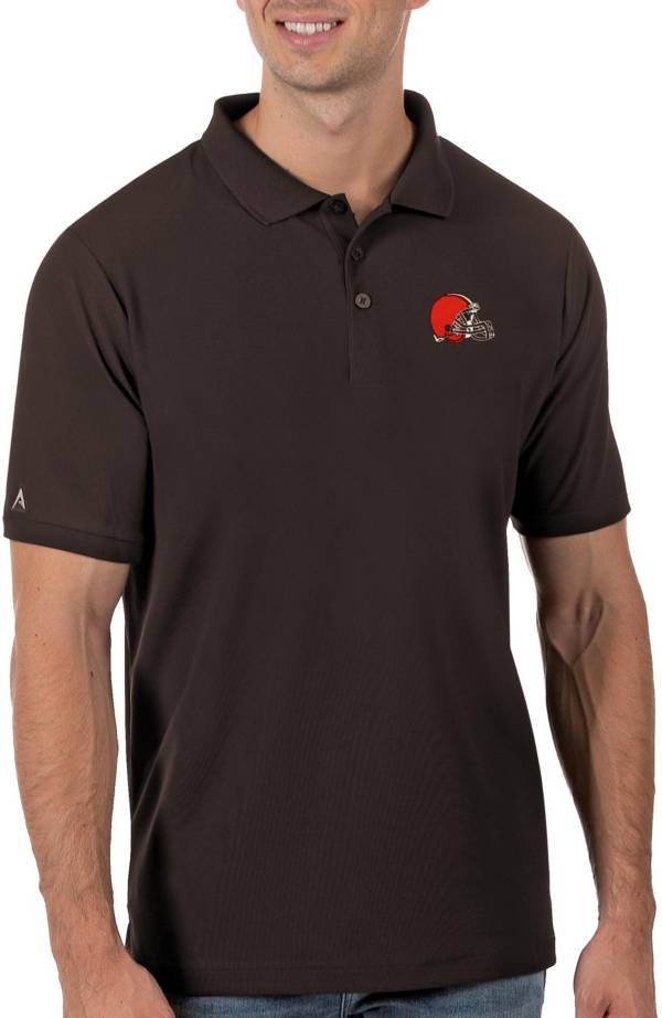 Antigua Men's Cleveland Browns Salute Dark Brown Polo