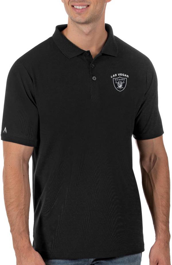 Antigua Men's Las Vegas Raiders Legacy Pique Black Polo | DICK'S Sporting Goods