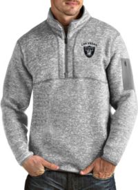 Antigua Men's Charcoal/Silver Las Vegas Raiders Big & Tall Generation  Quarter-Zip Pullover Jacket