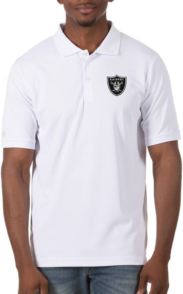 Men's Las Vegas Raiders Antigua White Compass Polo