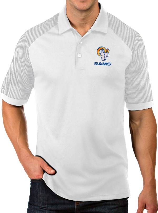 Antigua Men's Los Angeles Rams White Engage Performance Polo