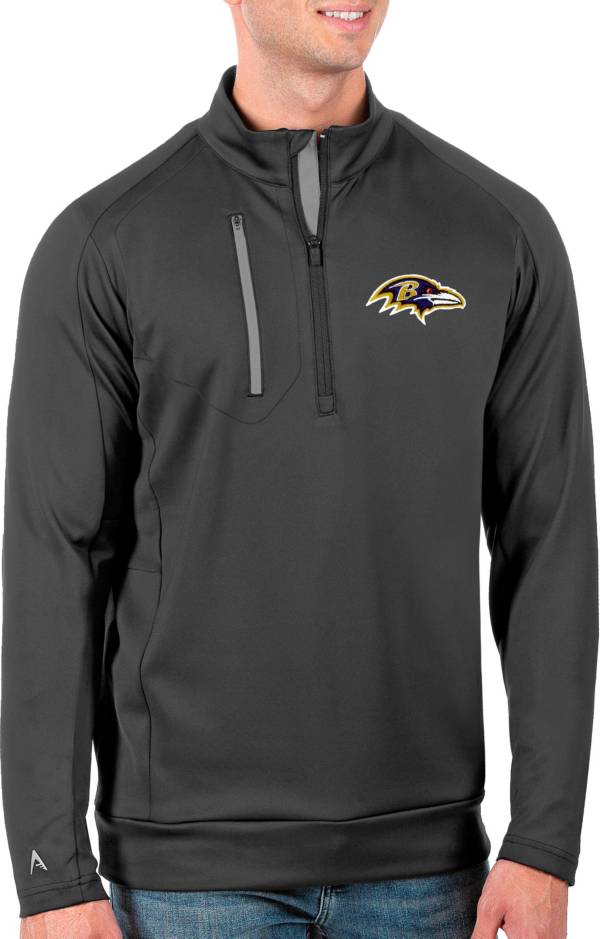 Antigua Men's Baltimore Ravens Grey Generation Half-Zip Pullover product image
