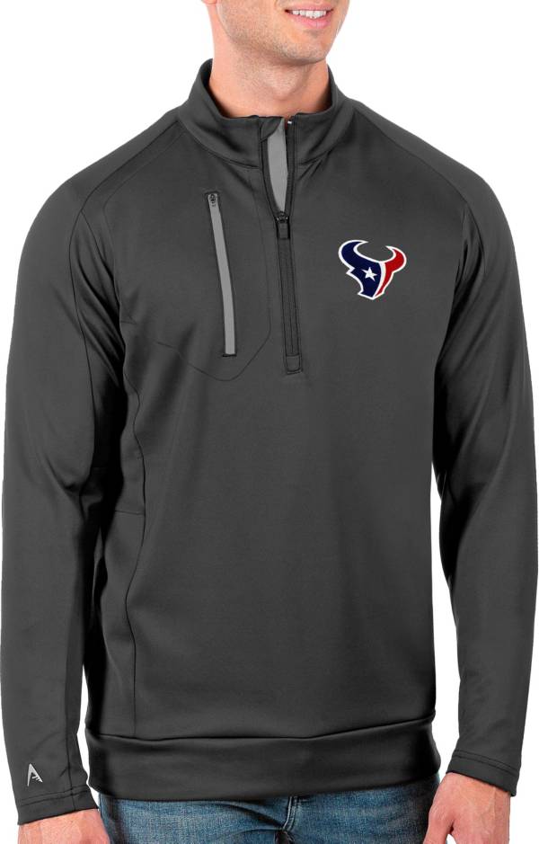 Antigua Men's Houston Texans Grey Generation Half-Zip Pullover product image