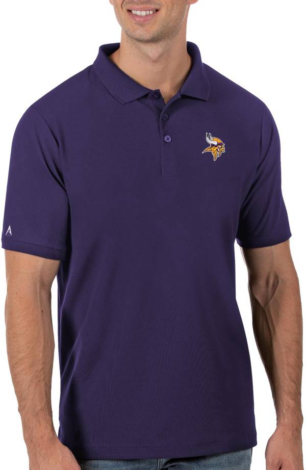 Antigua Women's Minnesota Vikings Merit Purple Xtra-Lite Pique Polo