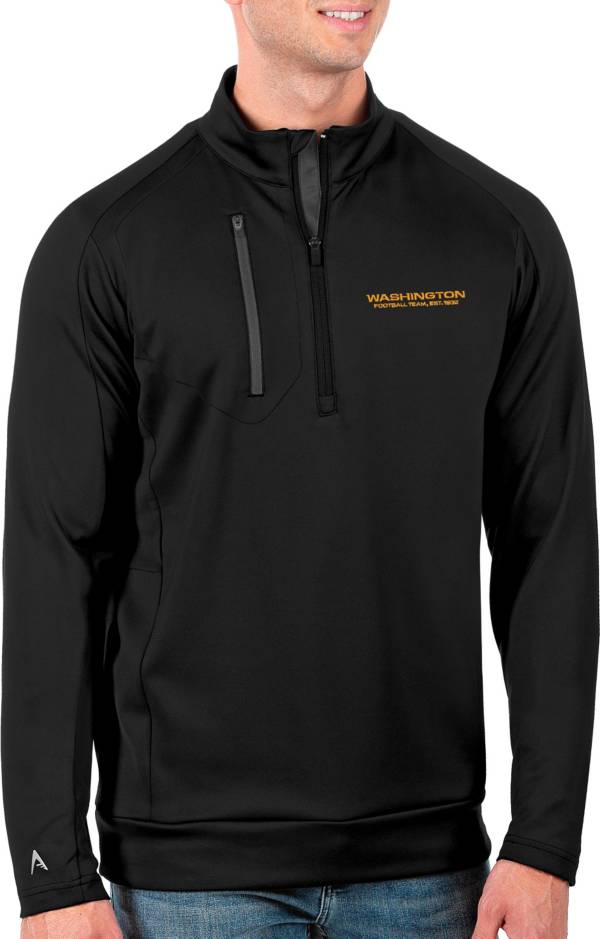 Antigua Men's Washington Football Team Black Generation Half-Zip Pullover