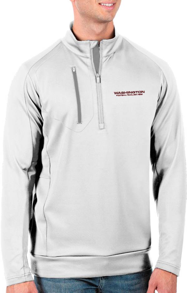 Antigua Men's Washington Football Team White Generation Half-Zip Pullover