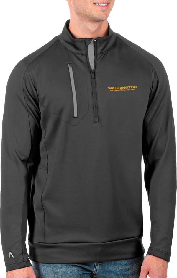 Antigua Men's Tall Washington Football Team Carbon Generation Half-Zip Pullover