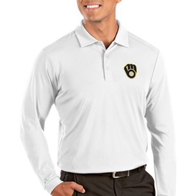 sorry, Antigua Men's Milwaukee Brewers Tribute Long Sleeve Performance White Polo is currently out of stock