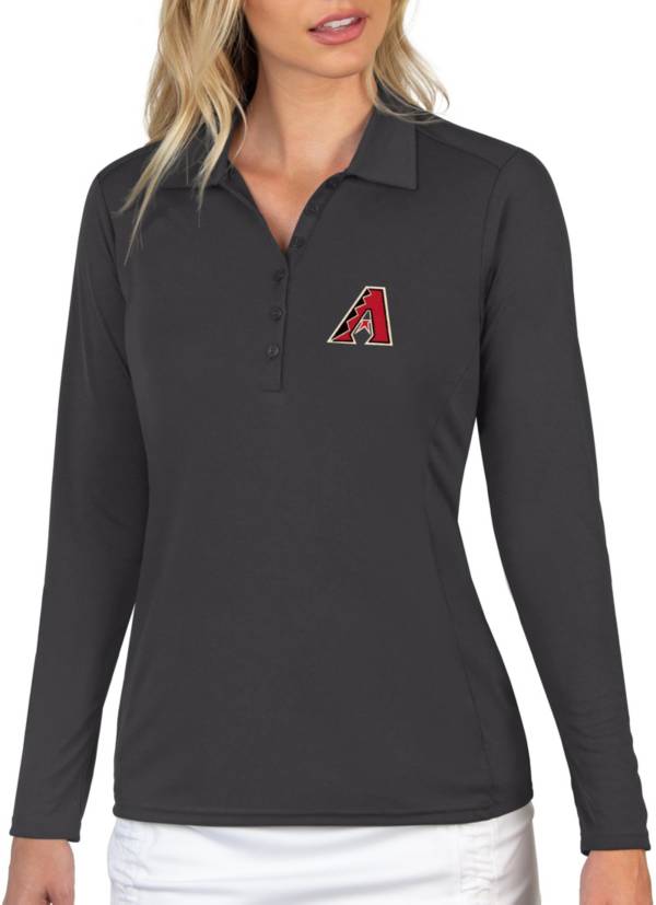 Antigua Women's Arizona Diamondbacks Grey Tribute Long Sleeve Performance Polo product image