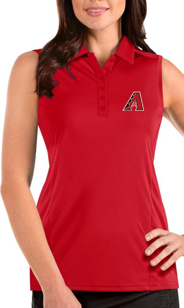 Antigua Women's Arizona Diamondbacks Red Tribute Sleeveless Polo
