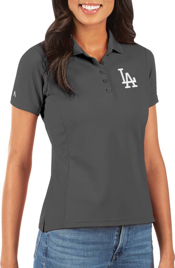 Antigua Women's Los Angeles Dodgers Grey Legacy Pique Polo product image