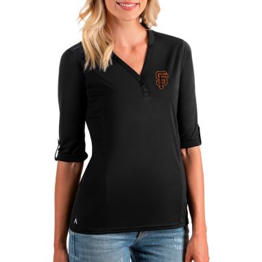 sorry, Antigua Women's San Francisco Giants Black Accolade Three-Quarter Sleeve Polo is currently out of stock