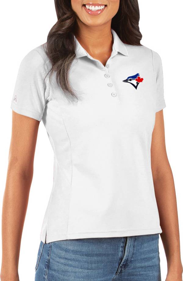 Antigua Women's Toronto Blue Jays White Legacy Pique Polo product image