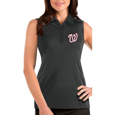 sorry, Antigua Women's Washington Nationals Grey Tribute Sleeveless Polo is currently out of stock