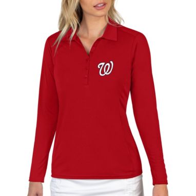 sorry, Antigua Women's Washington Nationals Red Tribute Long Sleeve Performance Polo is currently out of stock