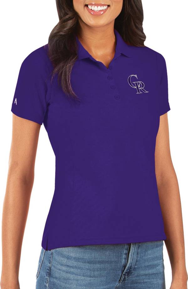 Antigua Women's Colorado Rockies Purple Legacy Pique Polo