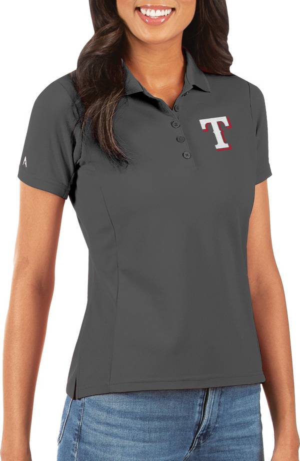 Antigua Women's Texas Rangers Grey Legacy Pique Polo product image