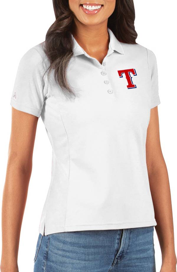Antigua Women's Texas Rangers White Legacy Pique Polo product image