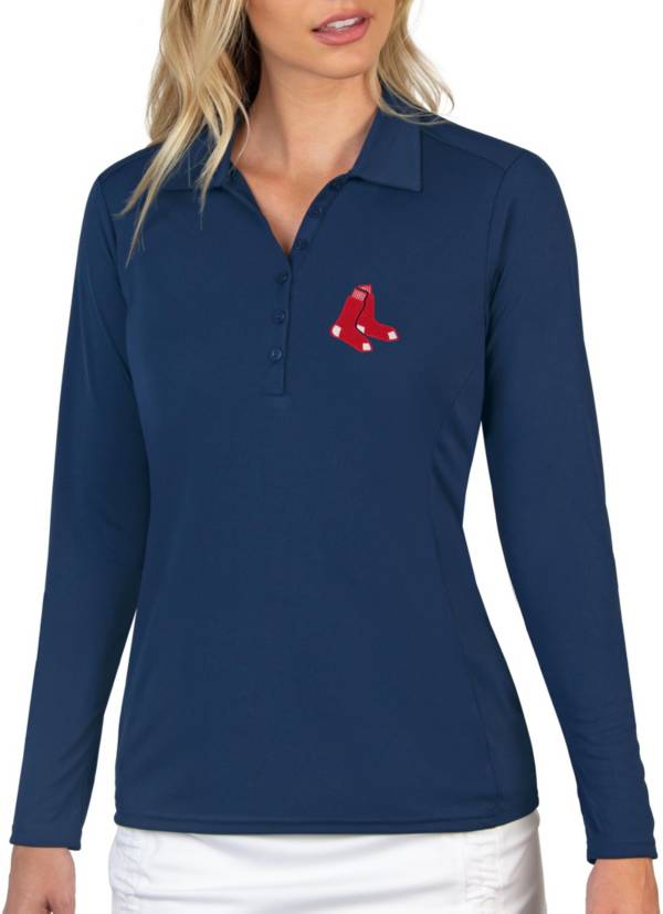 Antigua Women's Boston Red Sox Navy Tribute Long Sleeve Performance Polo product image