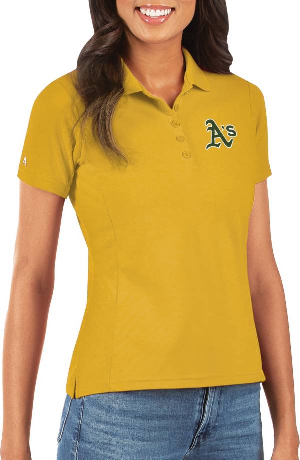 Antigua Women's Oakland Athletics Gold Legacy Pique Polo product image