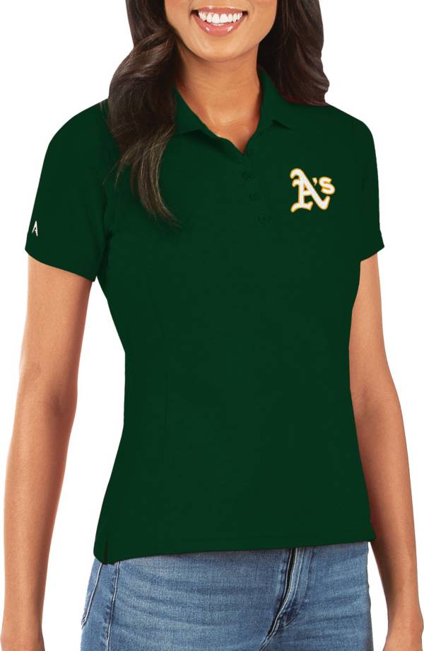 Antigua Women's Oakland Athletics Green Legacy Pique Polo product image