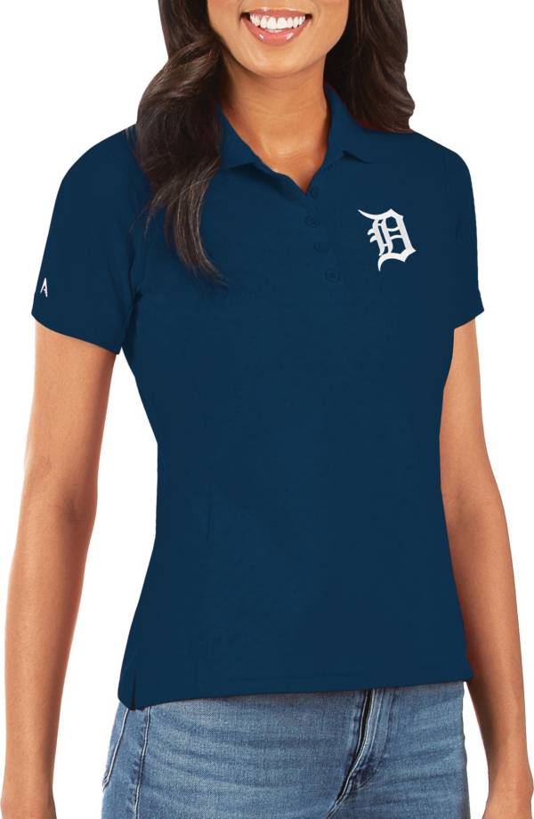 Antigua Women's Detroit Tigers Navy Legacy Pique Polo product image