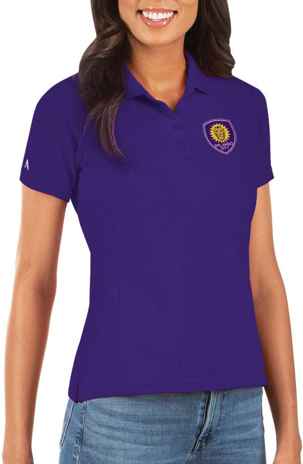 Antigua Women's Orlando City Purple Legacy Pique Polo