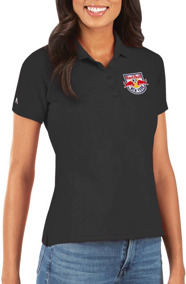 Antigua Women's New York Red Bulls Legacy Pique Black Polo product image