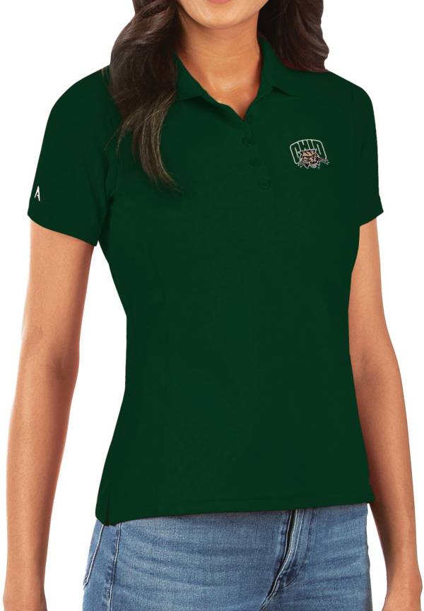 Antigua Women's Ohio Bobcats Green Legacy Pique Polo