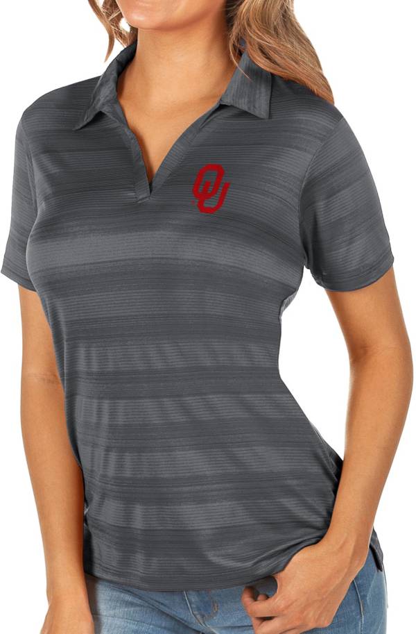 Antigua Women's Oklahoma Sooners Grey Compass Polo product image