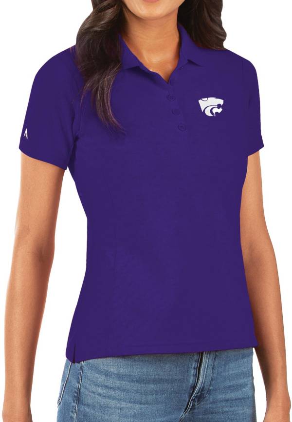 Antigua Women's Kansas State Wildcats Purple Legacy Pique Polo