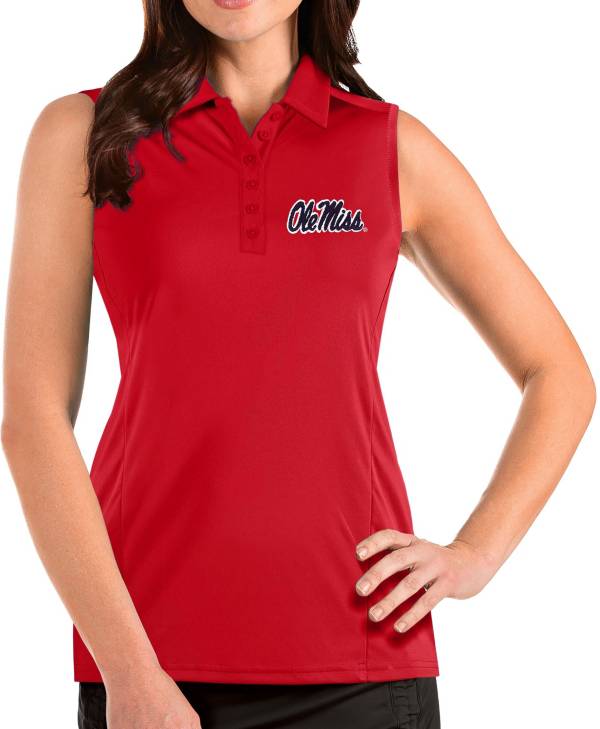 Antigua Women's Ole Miss Rebels Red Tribute Sleeveless Tank Top