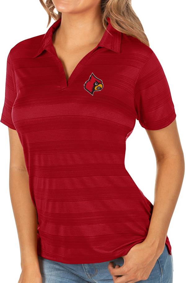 Antigua Women's Louisville Cardinals Cardinal Red Compass Polo product image