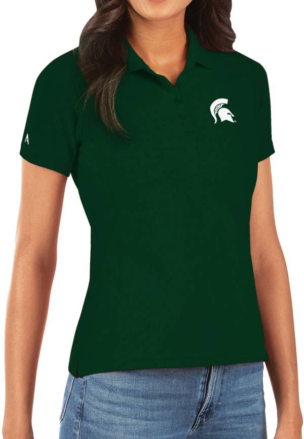 Antigua Women's Michigan State Spartans Green Legacy Pique Polo