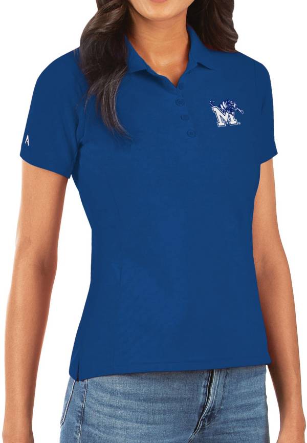 Antigua Women's Memphis Tigers Blue Legacy Pique Polo product image