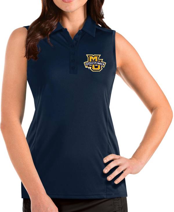 Antigua Women's Marquette Golden Eagles Blue Tribute Sleeveless Tank Top product image