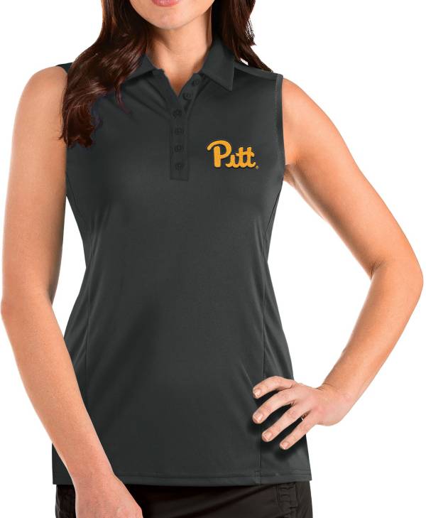 Antigua Women's Pitt Panthers Grey Tribute Sleeveless Tank Top product image