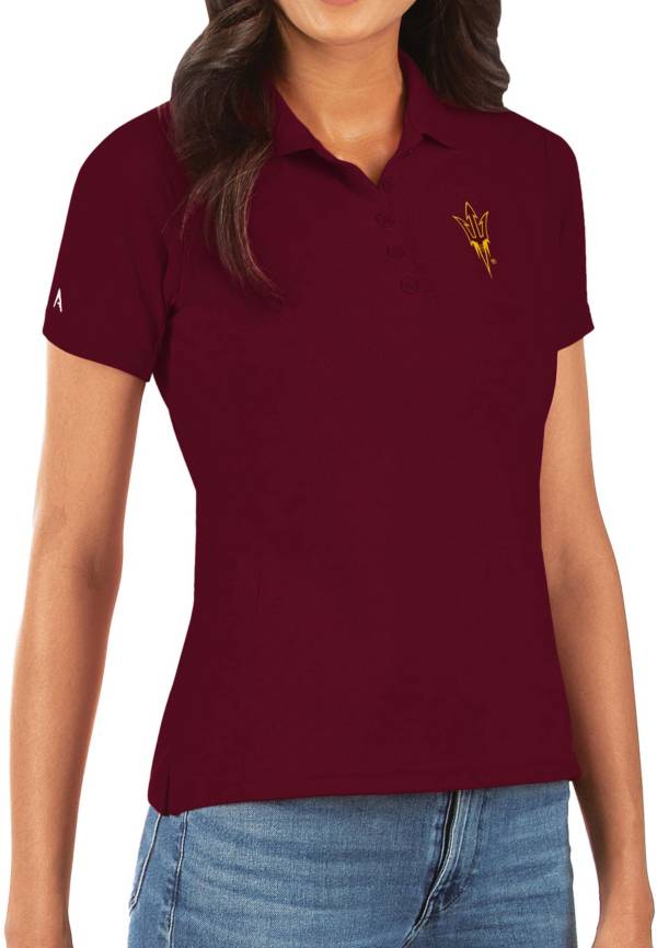 Antigua Women's Arizona State Sun Devils Maroon Legacy Pique Polo