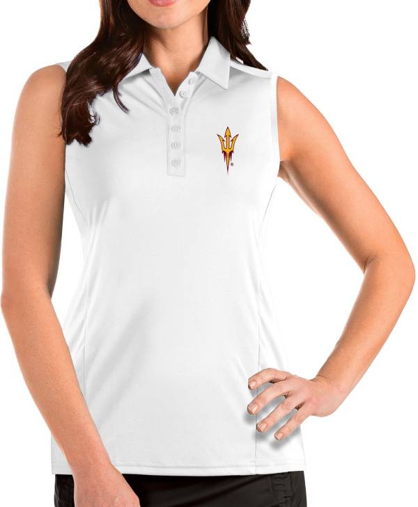 Antigua Women's Arizona State Sun Devils Tribute Sleeveless Tank White Top